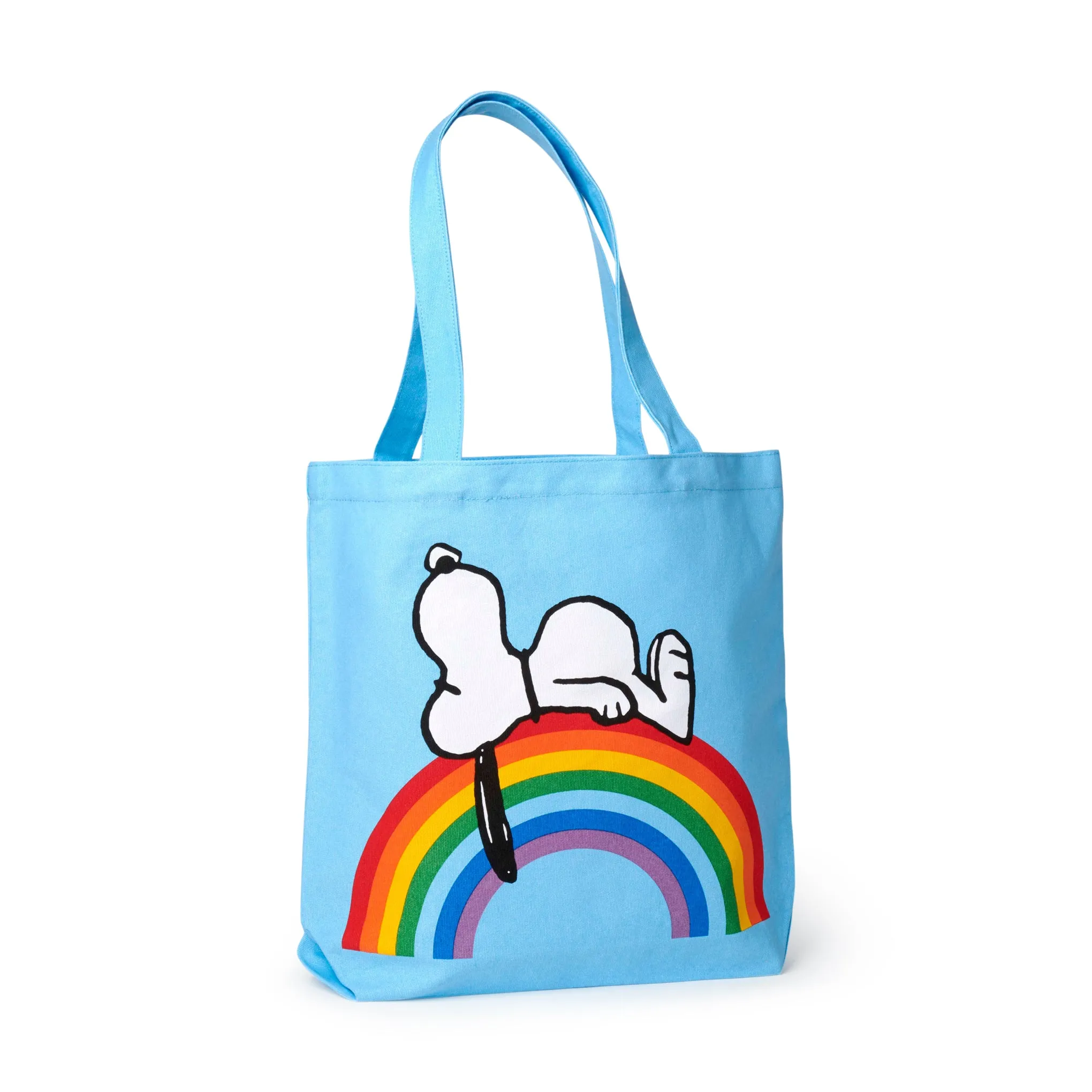 Snoopy Cotton Canvas Tote Bag - Light Blue sold by Moma