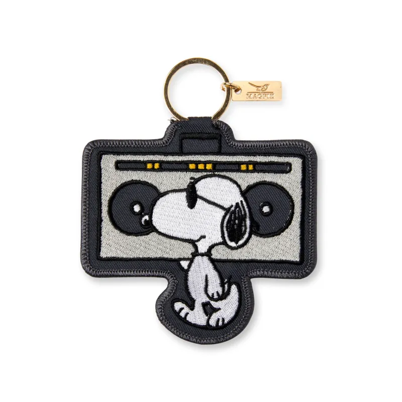 Snoopy Embroidered Key Ring Bag Charm - Boombox sold by Moma