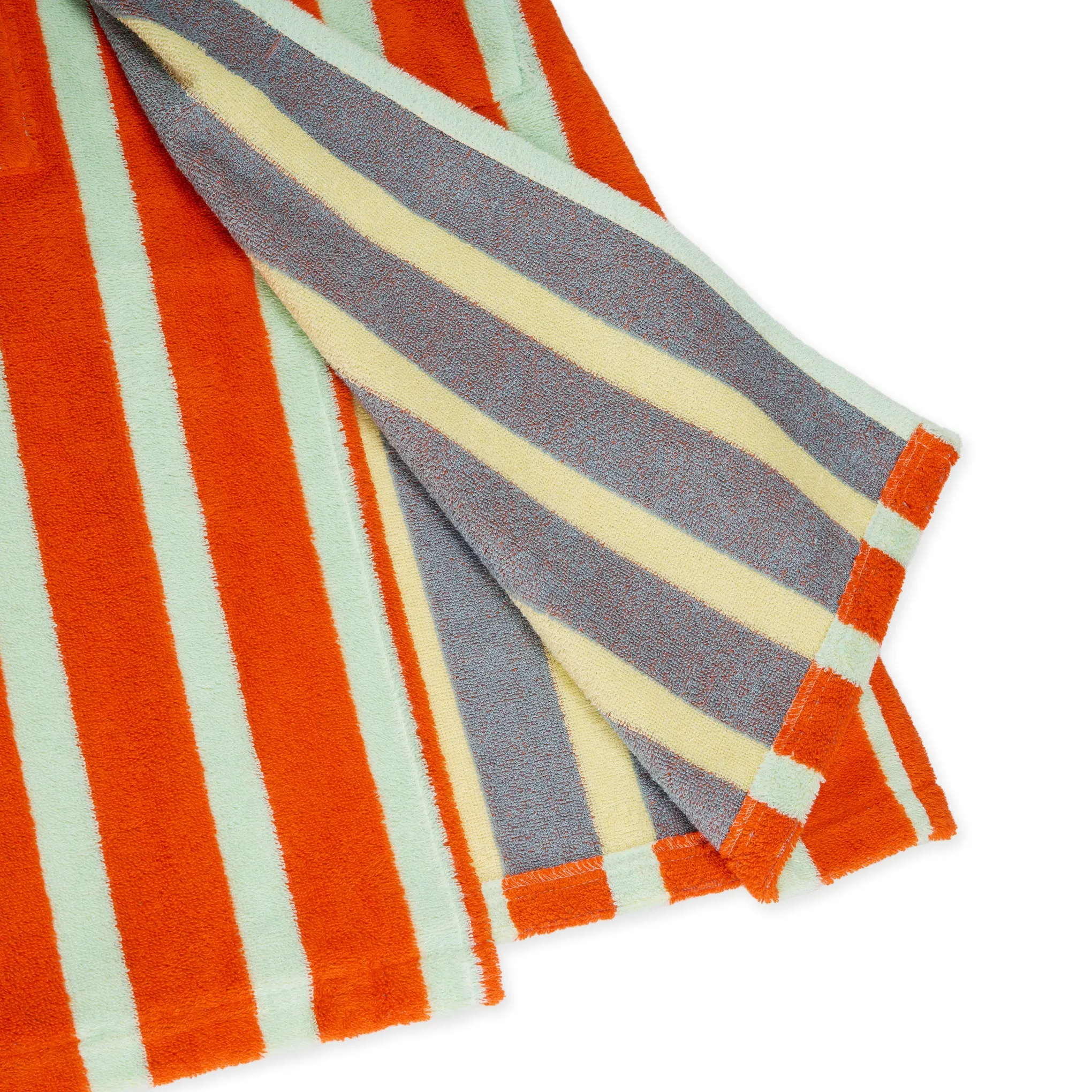 Dusen Dusen Striped Bathrobe - Orange/ Slate Gray sold by Moma product image thumbnail 3
