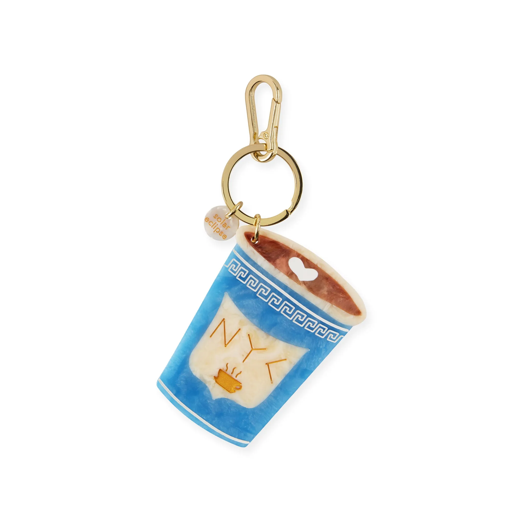 Solar Eclipse Keyring Bag Charm - NY Coffee Cup sold by Moma