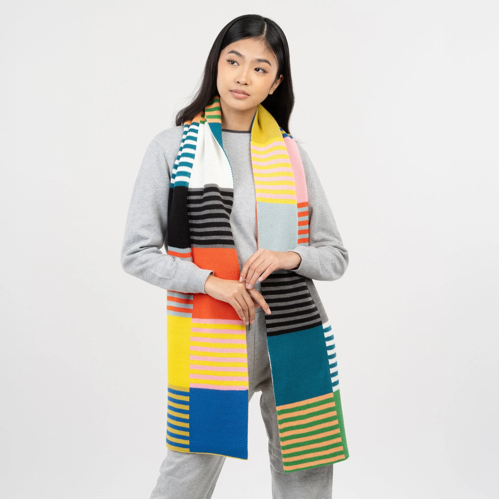 Verloop Oversized Block Stripe Scarf sold by Moma product image thumbnail 5