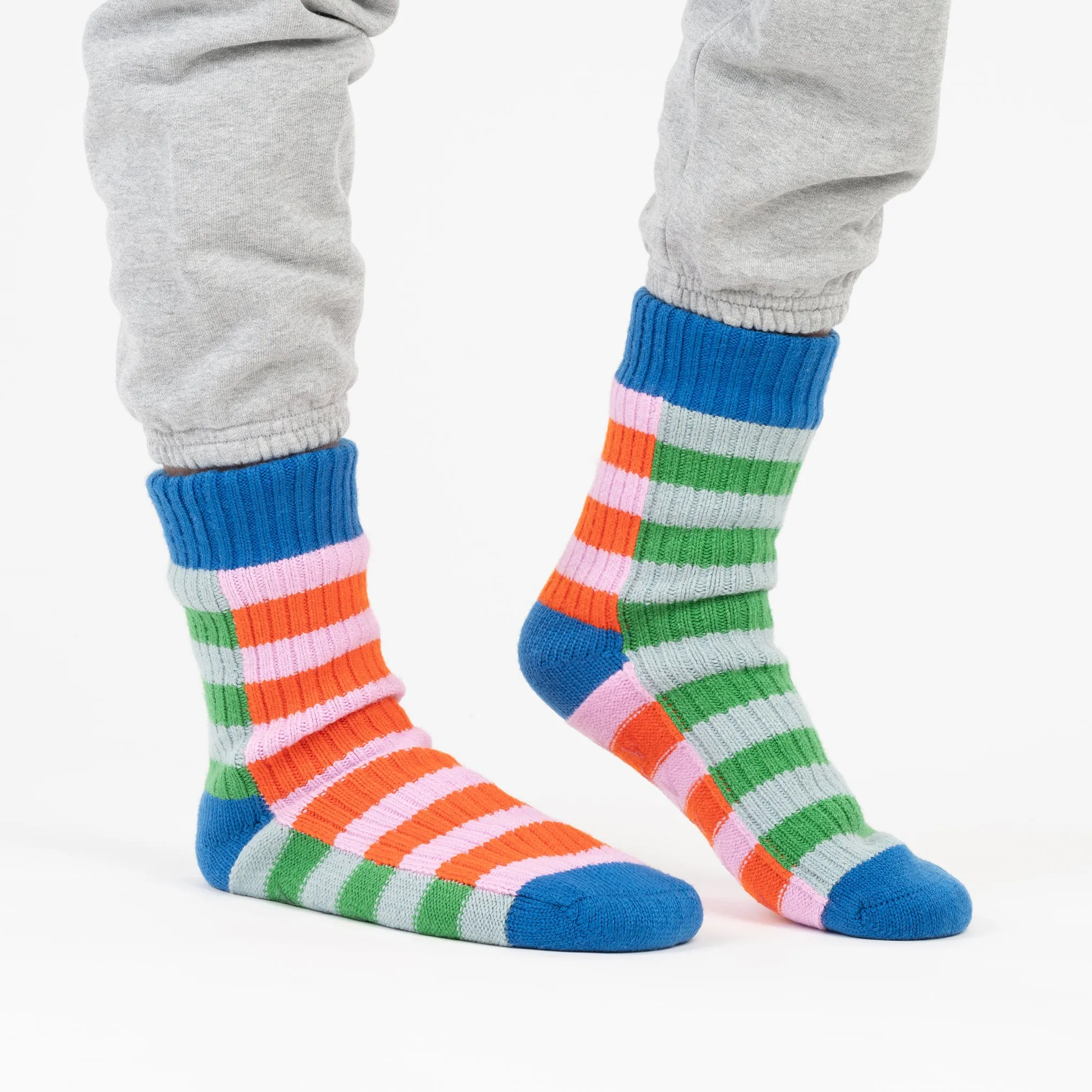 Verloop Knit House Socks - Super Stripe Cobalt sold by Moma product image thumbnail 2