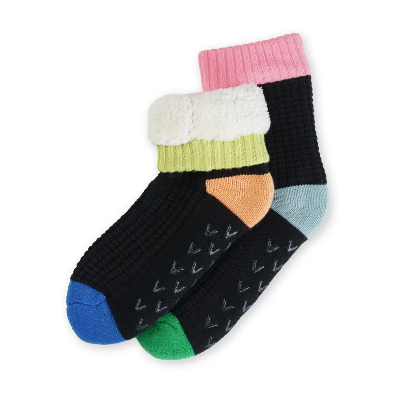 Verloop Knit House Socks - Spot Black sold by Moma
