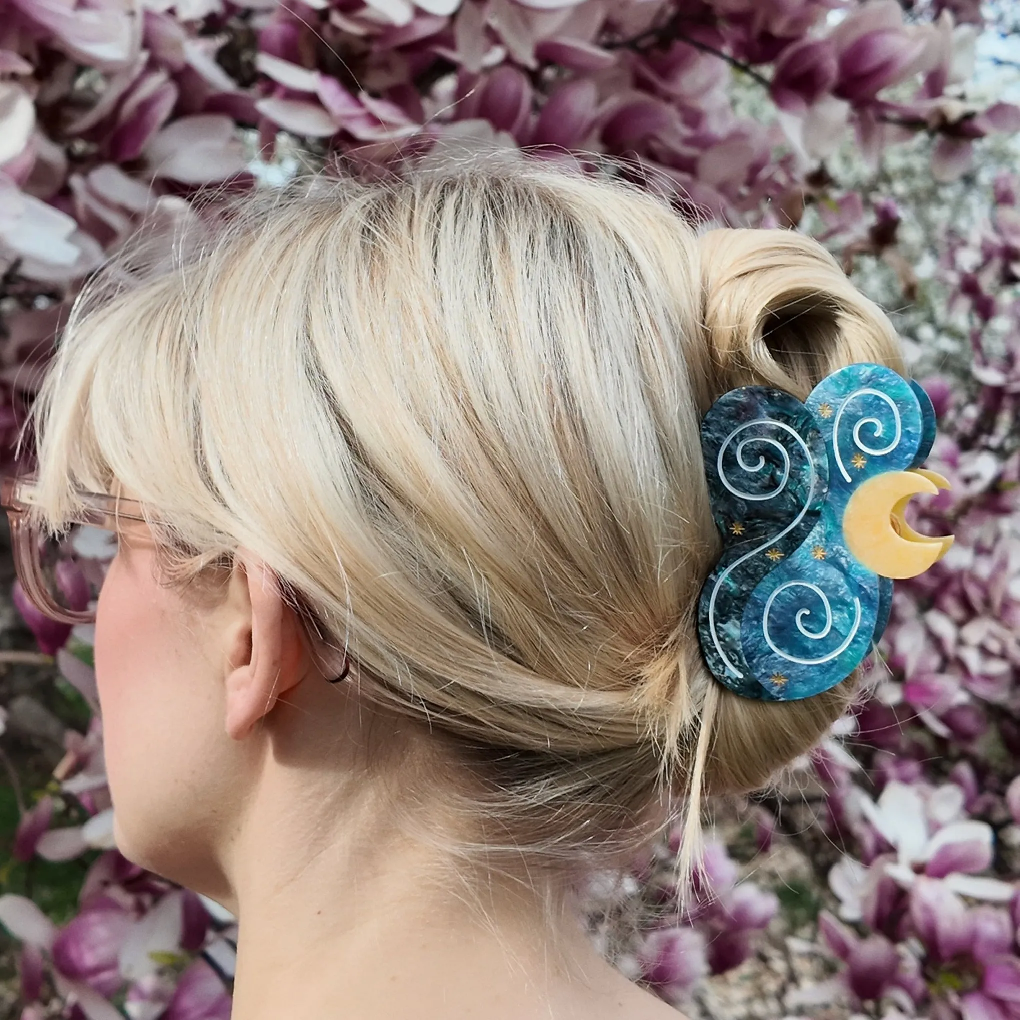 MoMA Solar Eclipse Starry Night Hair Clip sold by Moma product image thumbnail 2