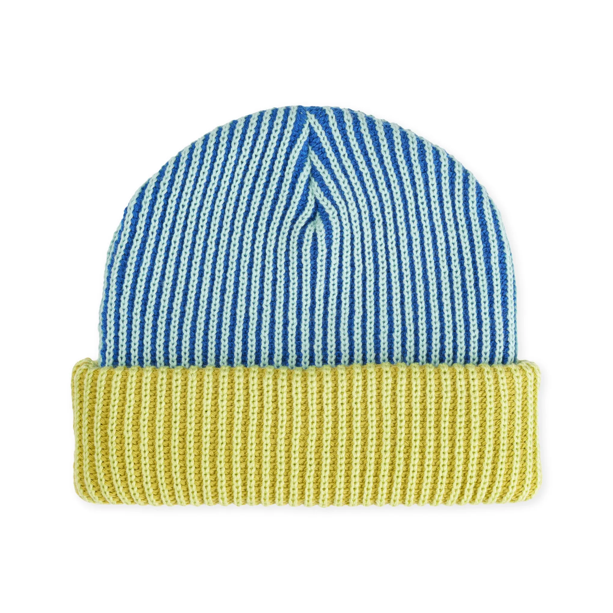 Verloop Pinstripe Plush Beanie - Poppy Teal sold by Moma