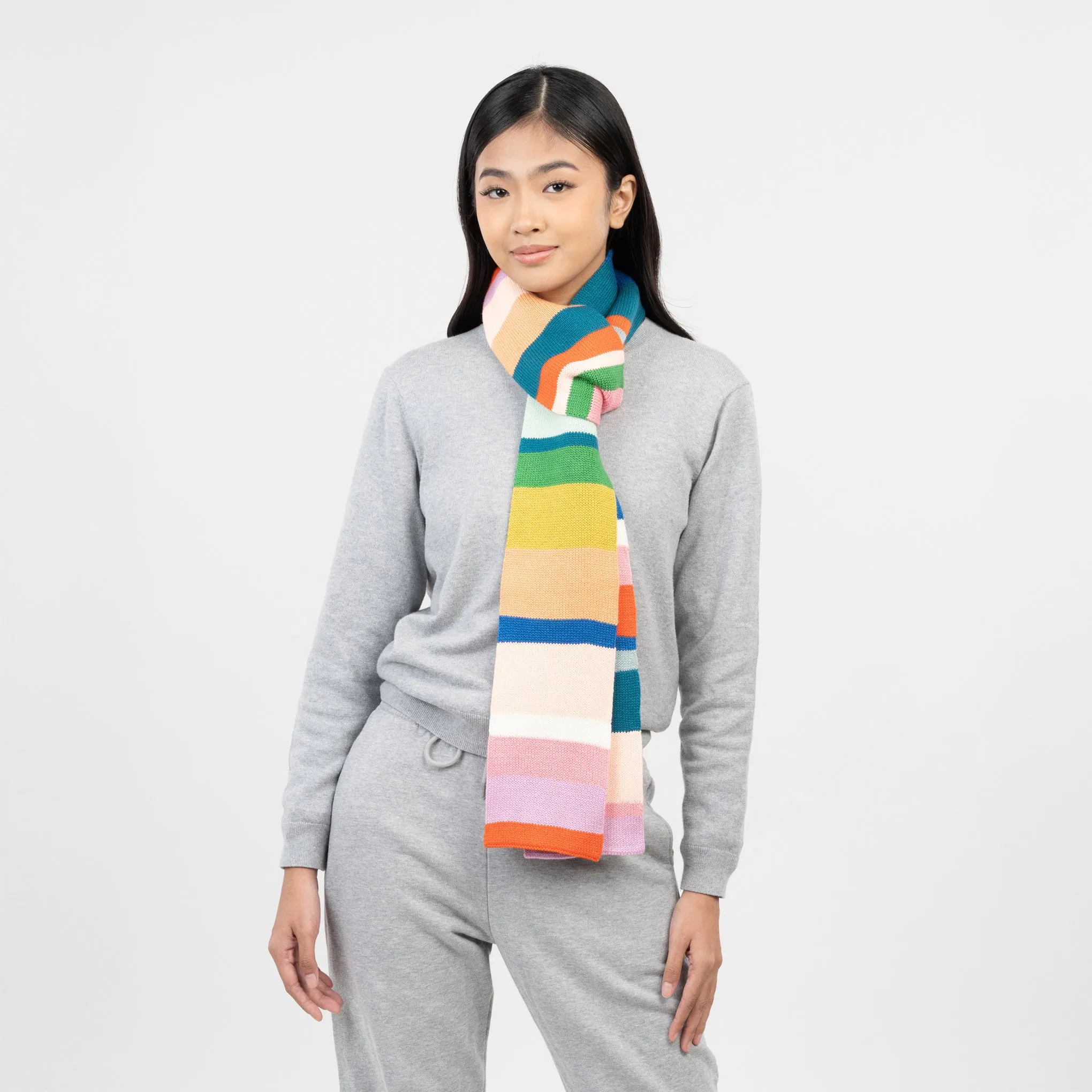 Verloop Skinny Multi Stripe Scarf sold by Moma product image thumbnail 2