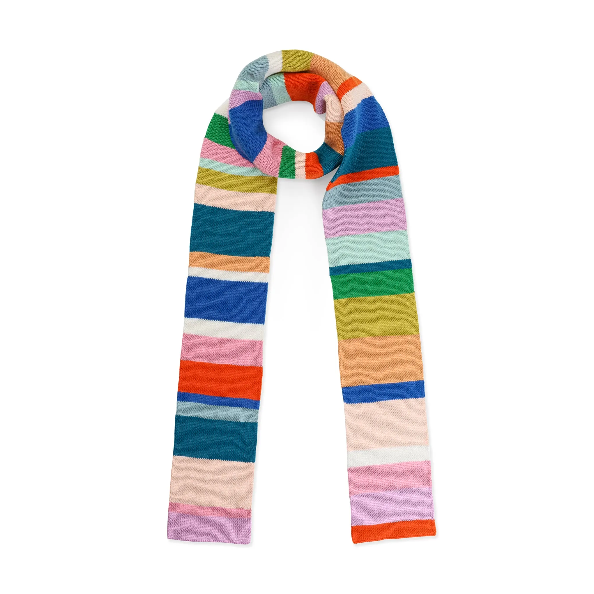 Verloop Skinny Multi Stripe Scarf sold by Moma