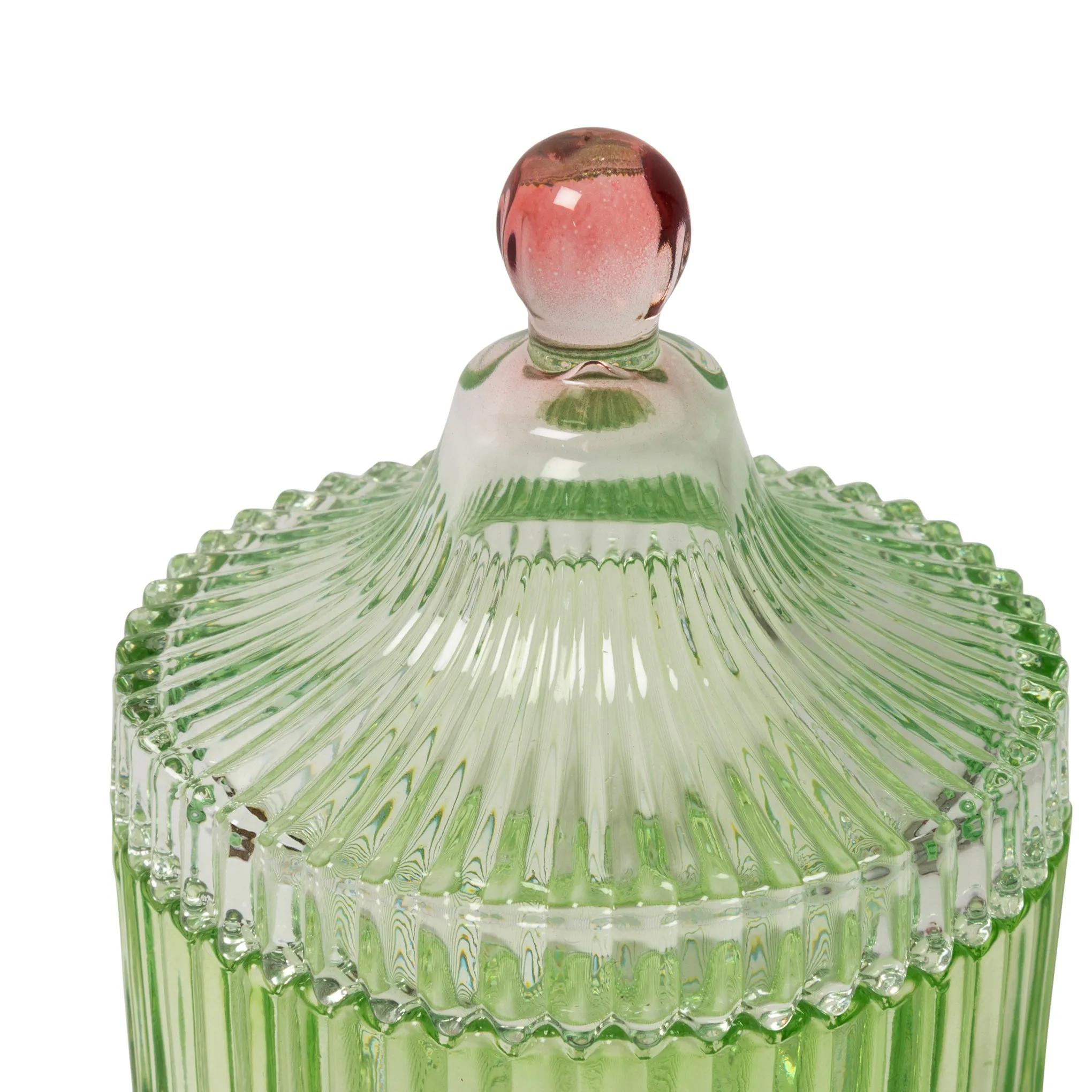 Candy Stripe Glass Storage Jar - Green/ Light Mint sold by Moma product image thumbnail 3