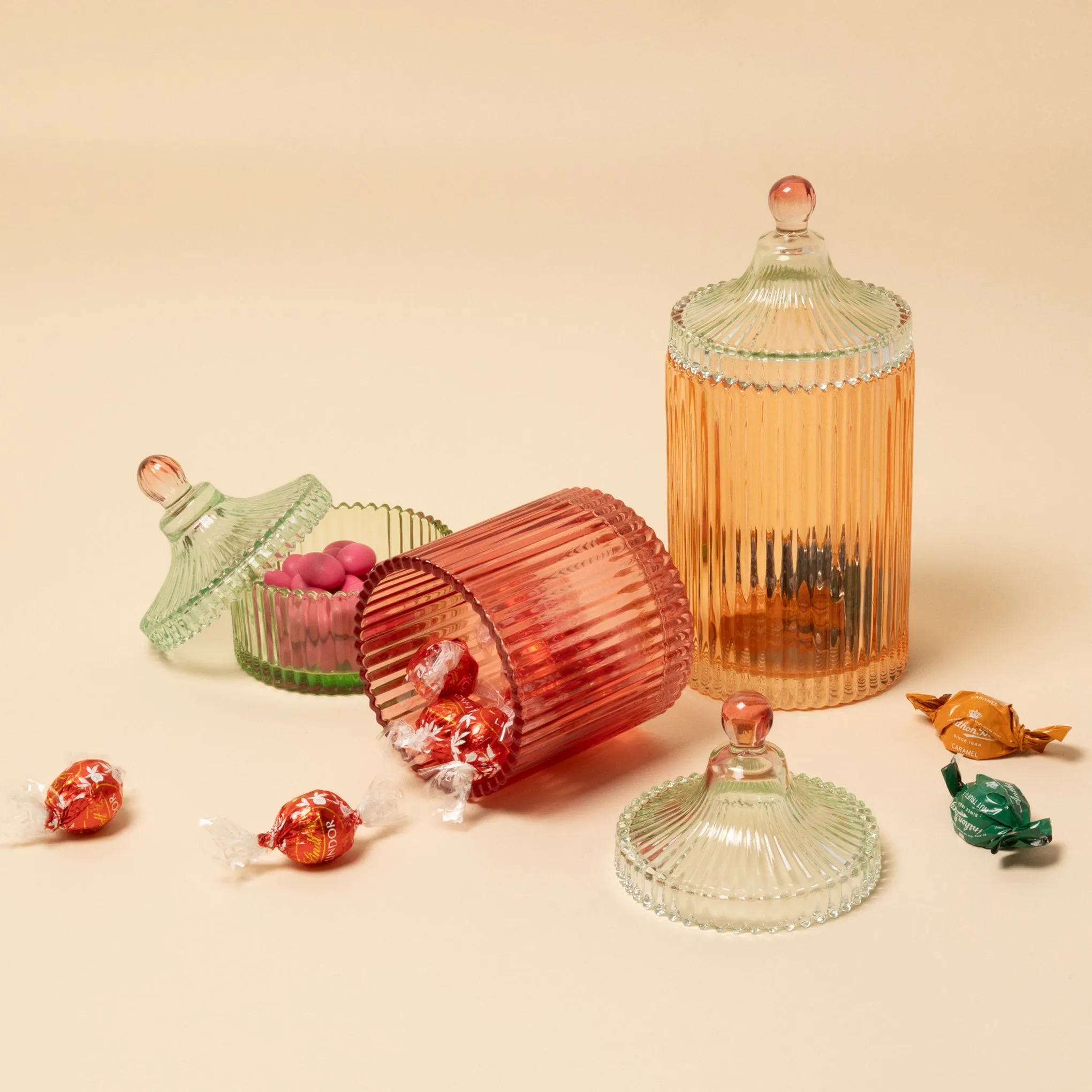 Candy Stripe Glass Storage Jar - Green/ Light Mint sold by Moma product image thumbnail 5