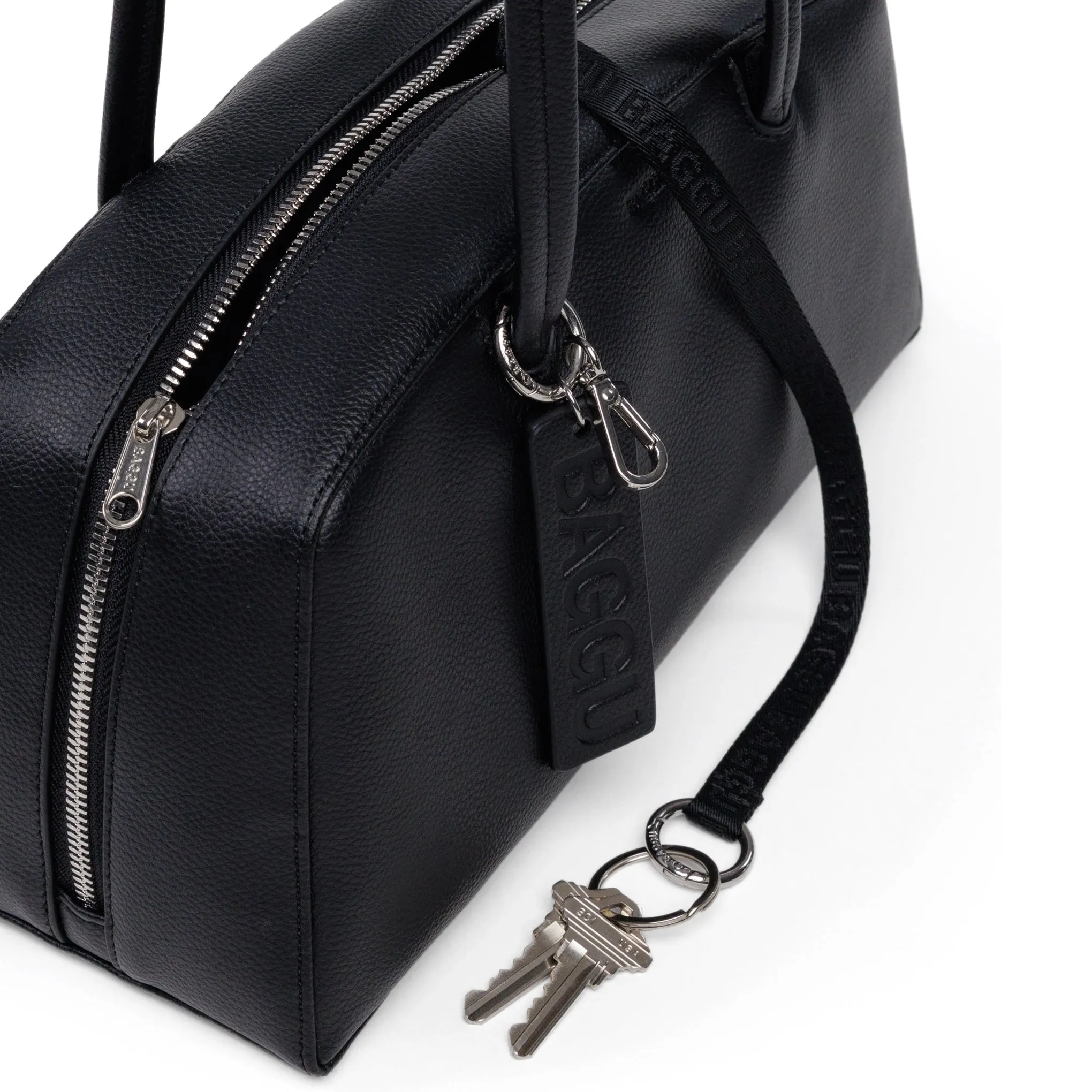 Baggu Recycled Leather Bowler Bag - Black sold by Moma product image thumbnail 3