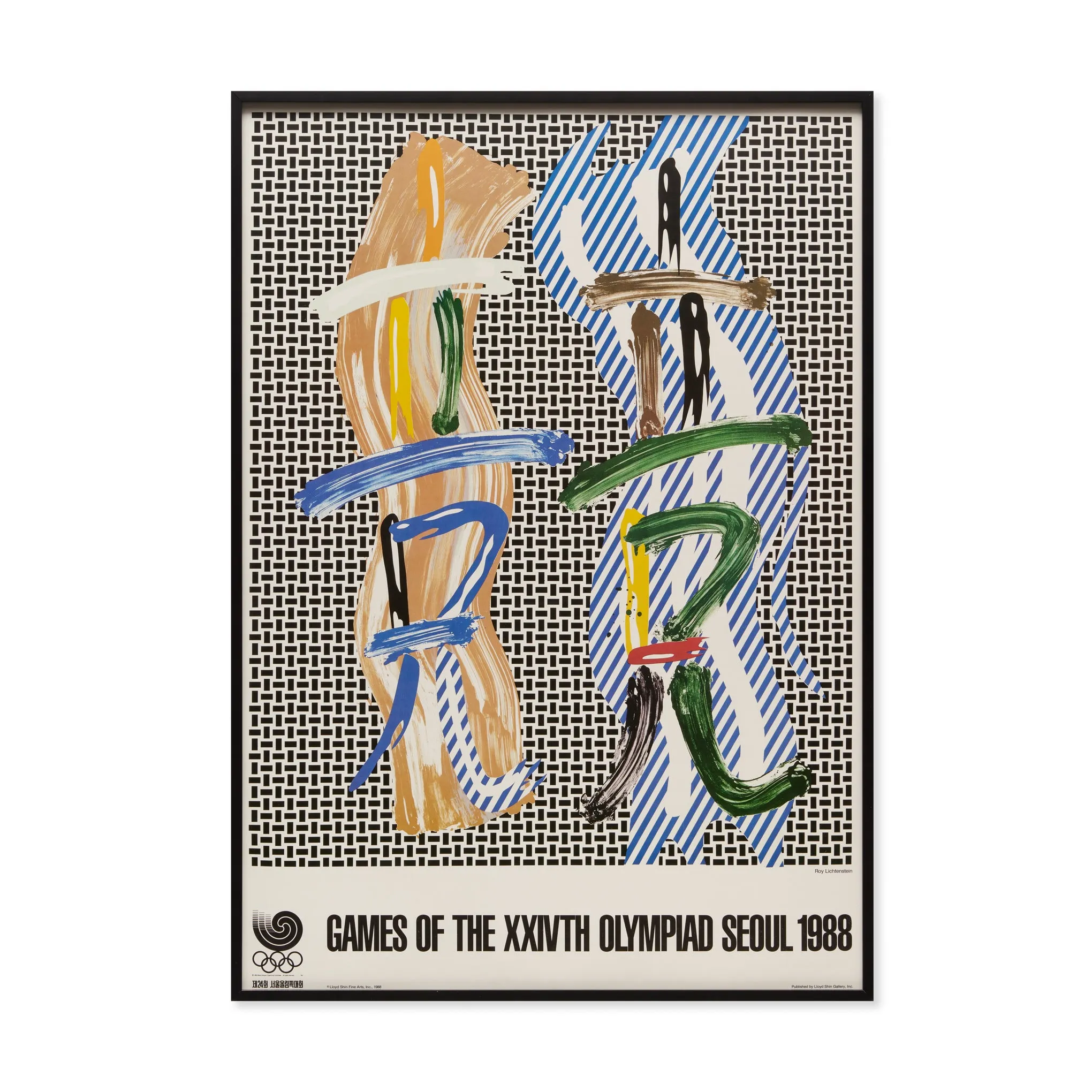 Roy Lichtenstein Games of the XXIVth Olympiad Seoul 1988 Framed Poster sold by Moma