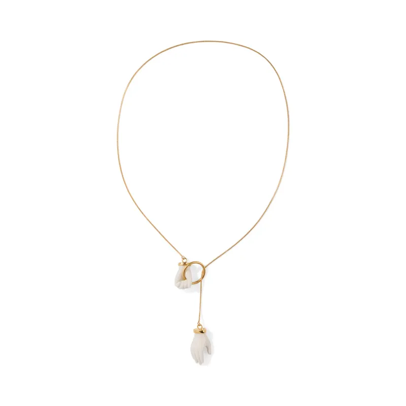 Andrés Gallardo Little Hands Link Gold-Plated Necklace made by Moma