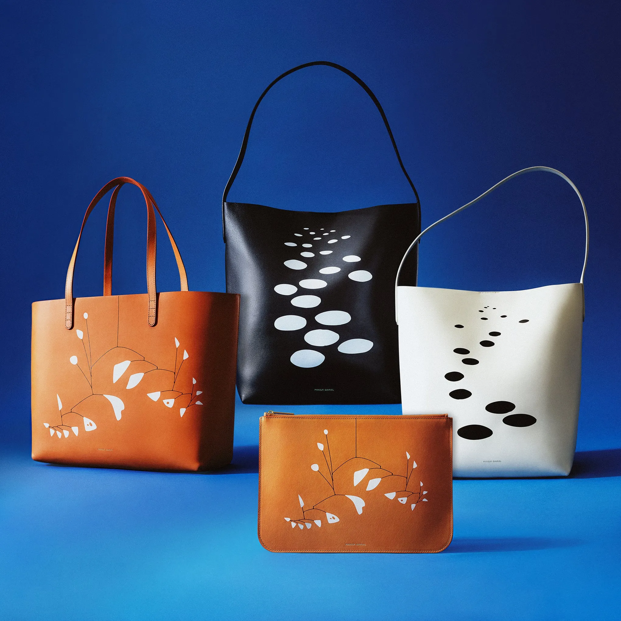 Alexander Calder Mansur Gavriel Everyday Cabas Leather Tote Bag - Dots Jasmine sold by Moma product image thumbnail 5