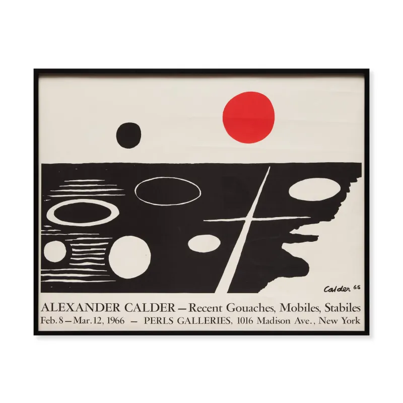 Alexander Calder Perls Galleries 1966 Framed Poster sold by Moma