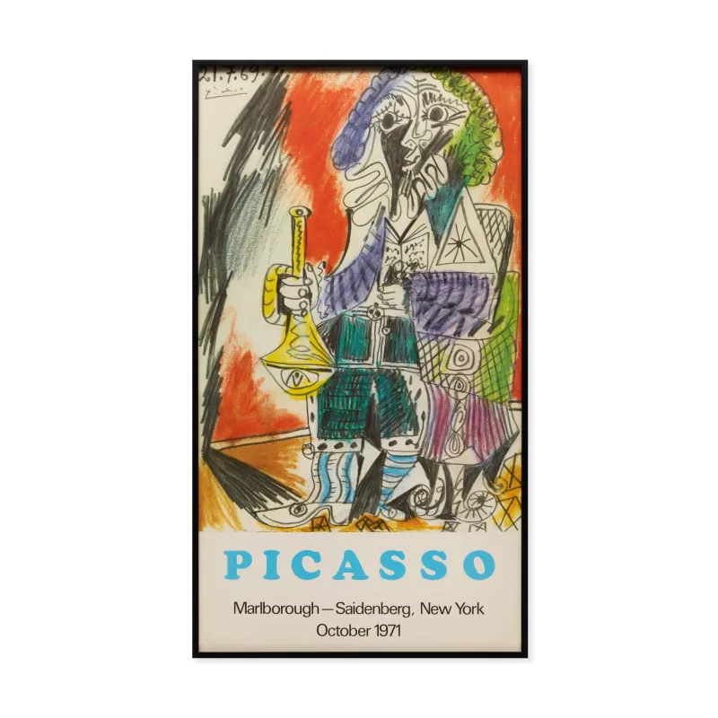 Pablo Picasso Marlborough-Saidenberg Trumpet Player Framed Poster sold by Moma