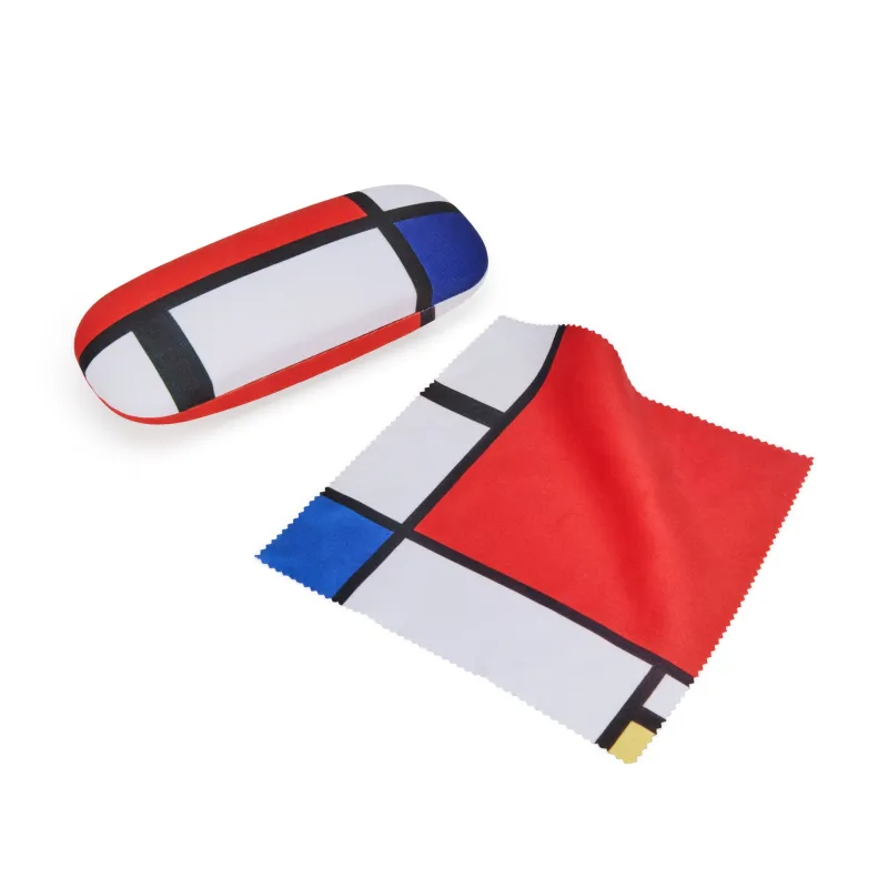 Artist Eyeglasses Case and Lens Cloth Set - Mondrian made by Moma