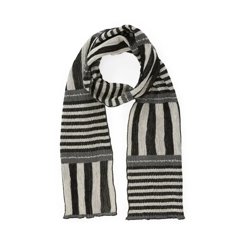 Nuno Stripey Stripe Wool-Cotton Scarf sold by Moma
