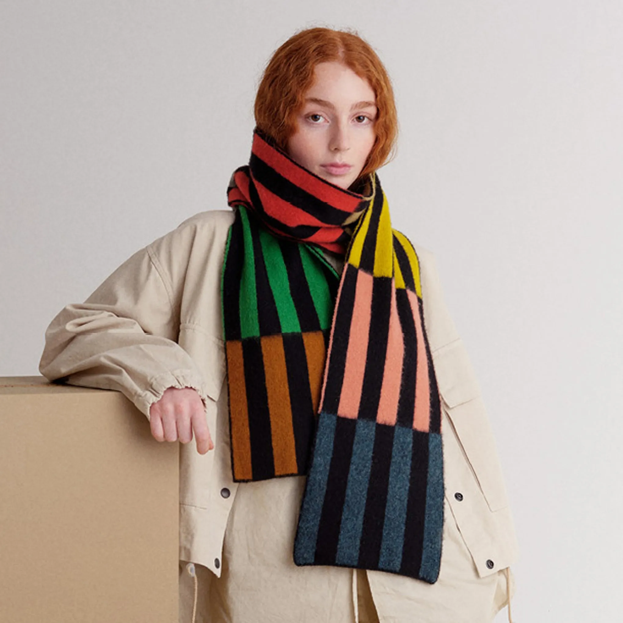 Jo Gordon Rectangles Wool Scarf sold by Moma product image thumbnail 2