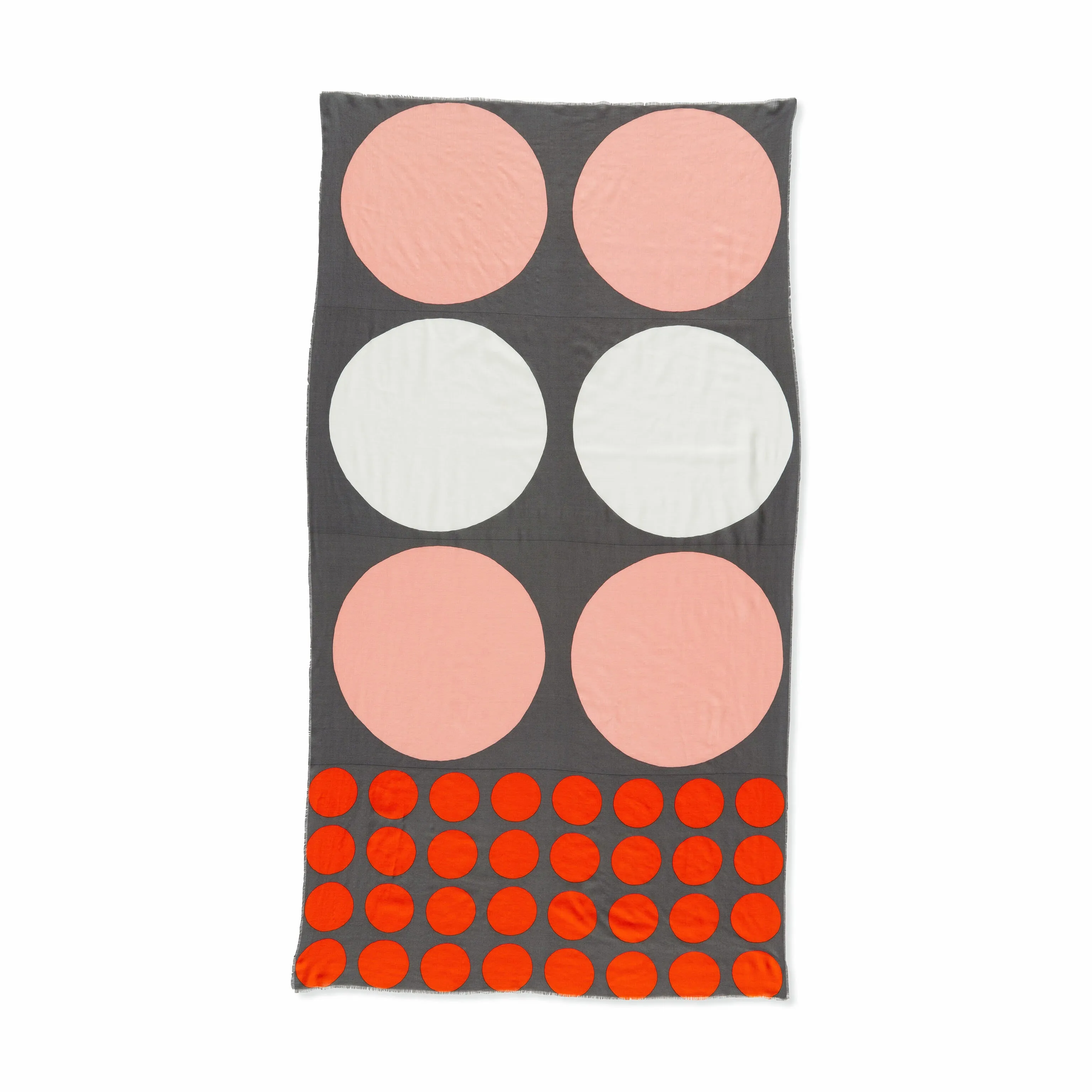 Large & Huge Dot Wool Scarf - Orange/ Gray sold by Moma product image thumbnail 4
