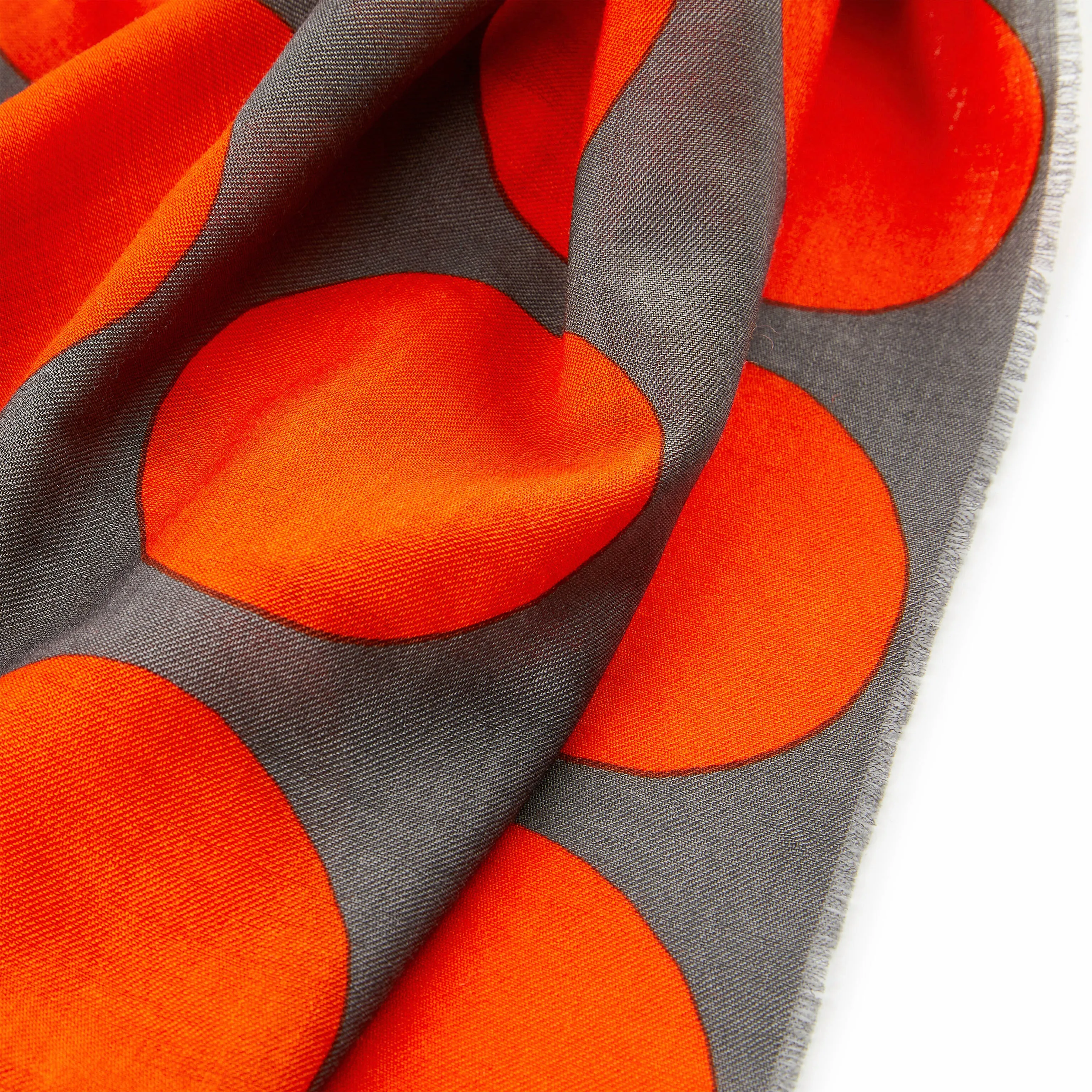 Large & Huge Dot Wool Scarf - Orange/ Gray sold by Moma product image thumbnail 3