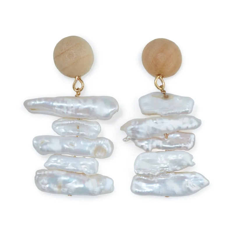 Sophie Monet Pearl Brook Earrings sold by Moma