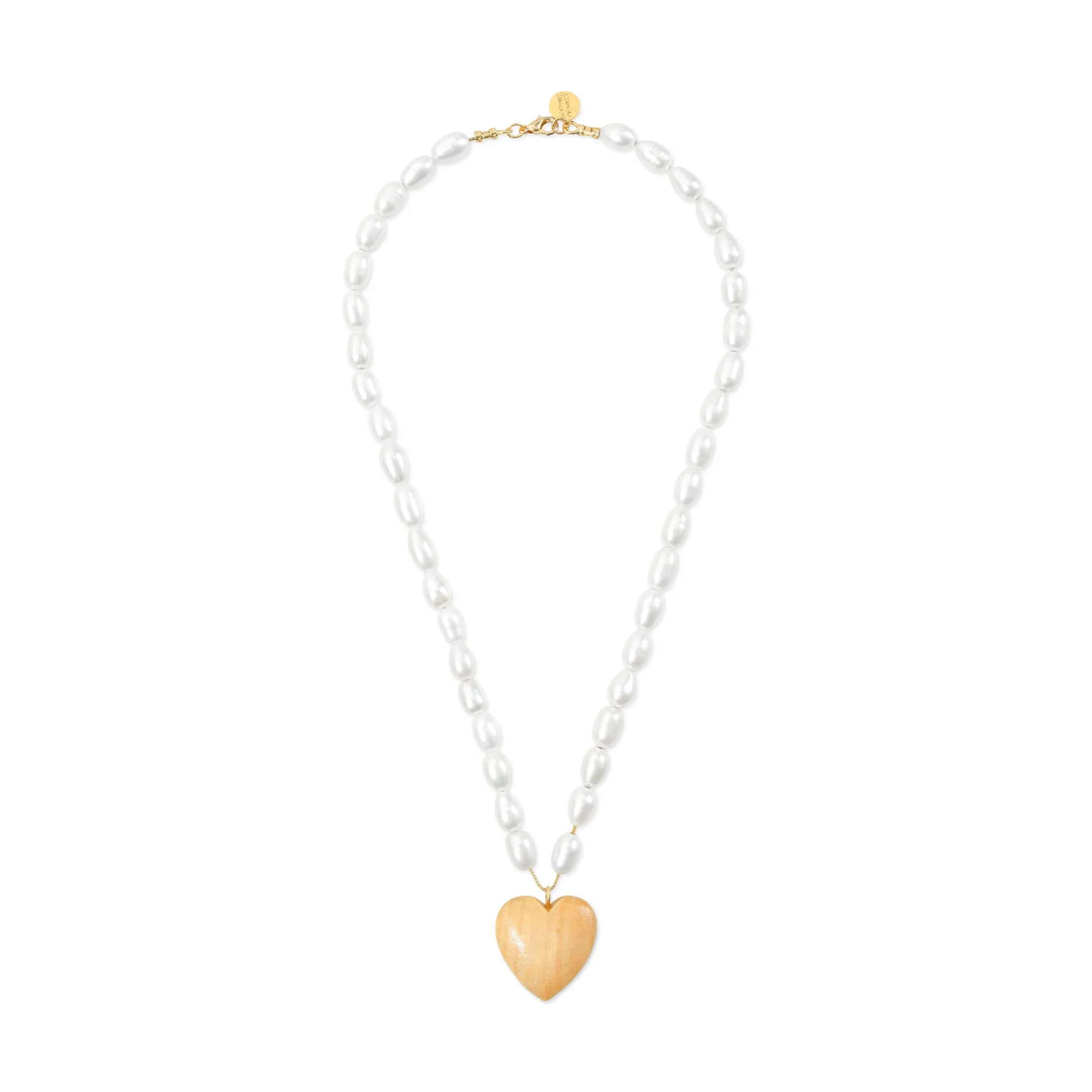 Sophie Monet Pearl Heart Necklace sold by Moma