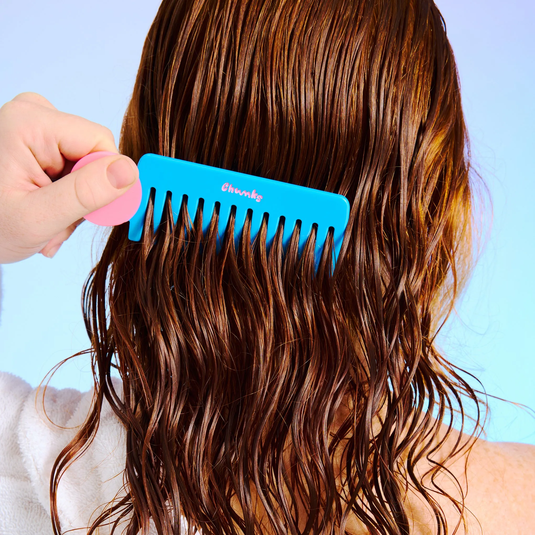 Chunks Wide Tooth Hair Comb - Blue/ Pink sold by Moma product image thumbnail 4