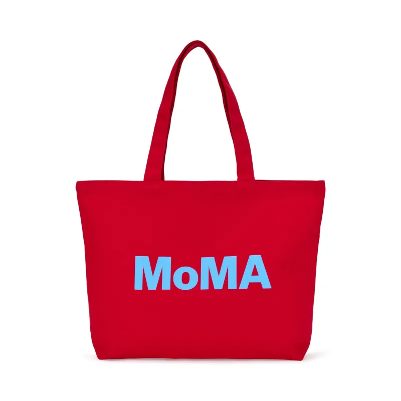 Colorful MoMA Tote Bag - Red/ Light Blue sold by Moma