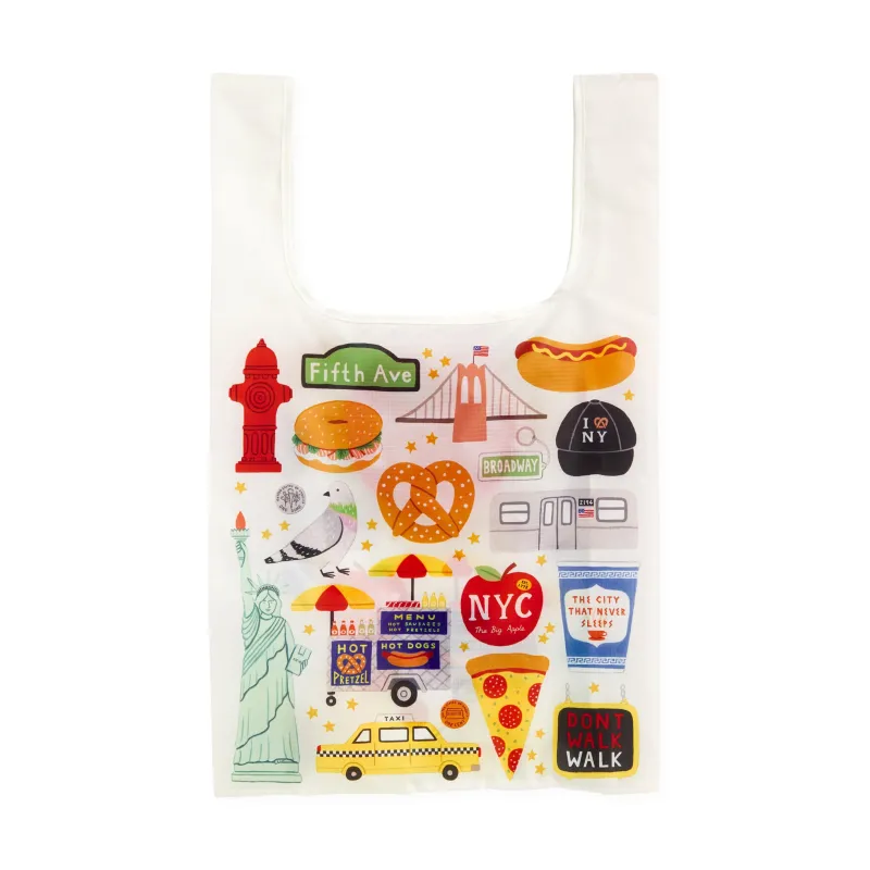 The Big Apple Packable Tote Bag sold by Moma