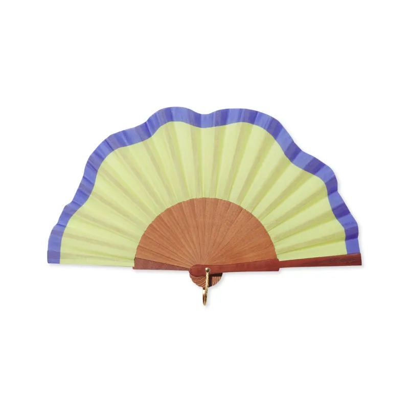 Fluid Shapes Handheld Fan - Yellow made by Moma