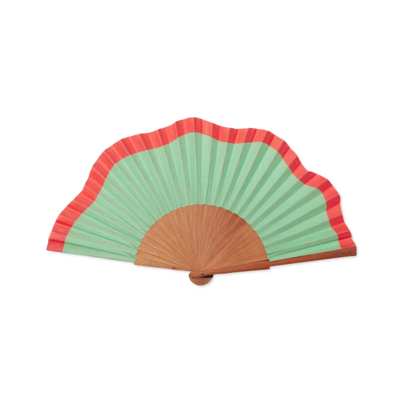 Fluid Shapes Handheld Fan - Green made by Moma