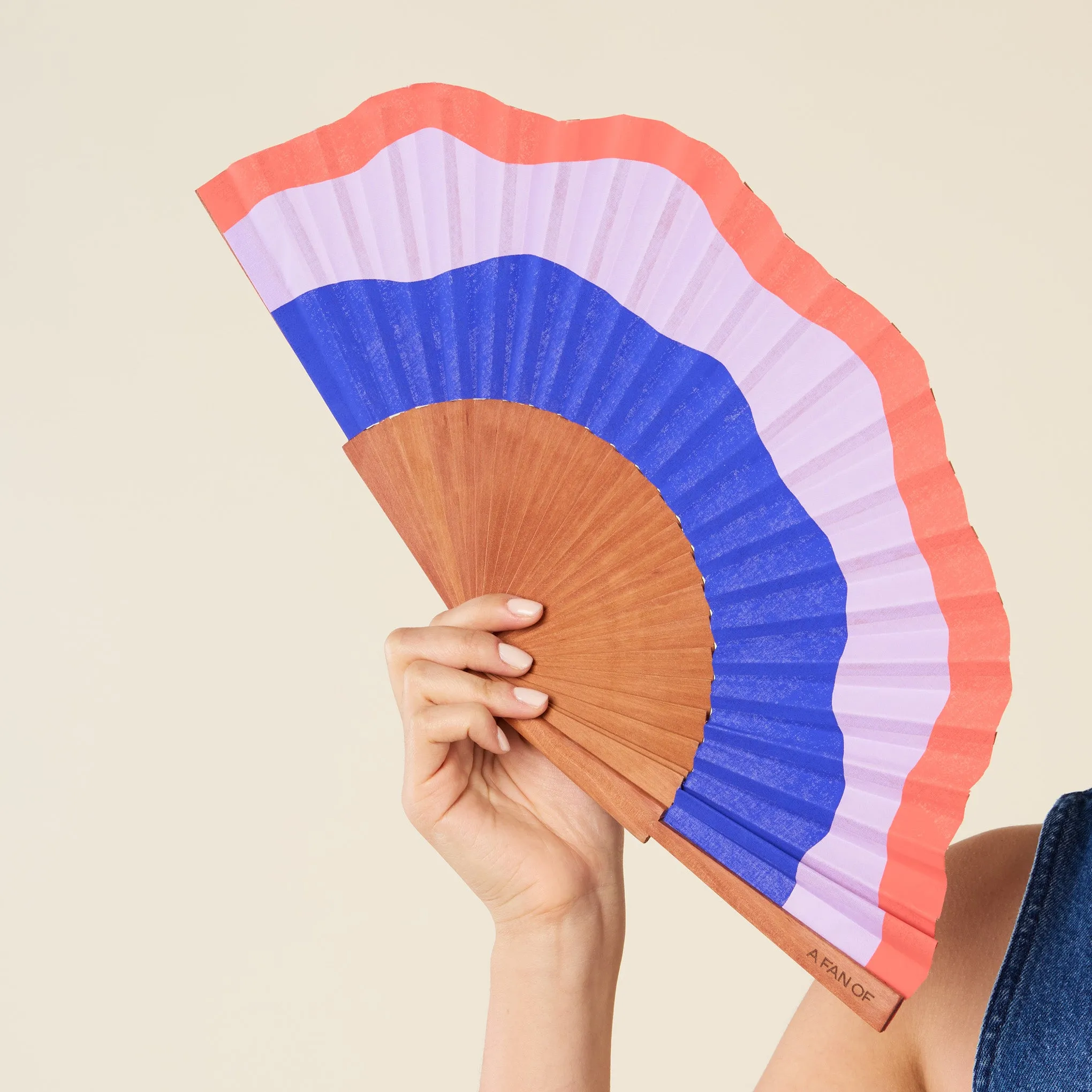 Fluid Shapes Handheld Fan - Purple sold by Moma product image thumbnail 2