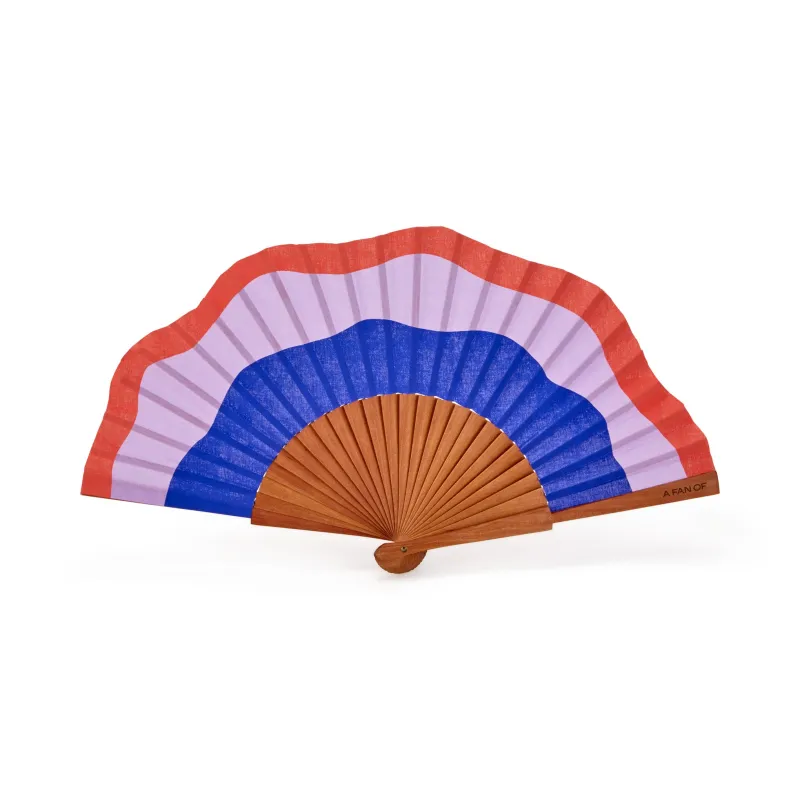 Fluid Shapes Handheld Fan - Purple made by Moma