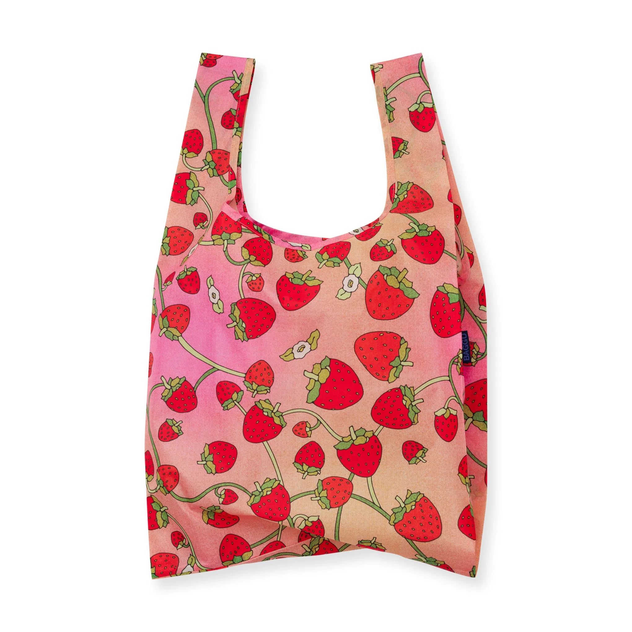 Baggu Recycled Nylon Standard Tote Bag - Strawberry Blossom sold by Moma