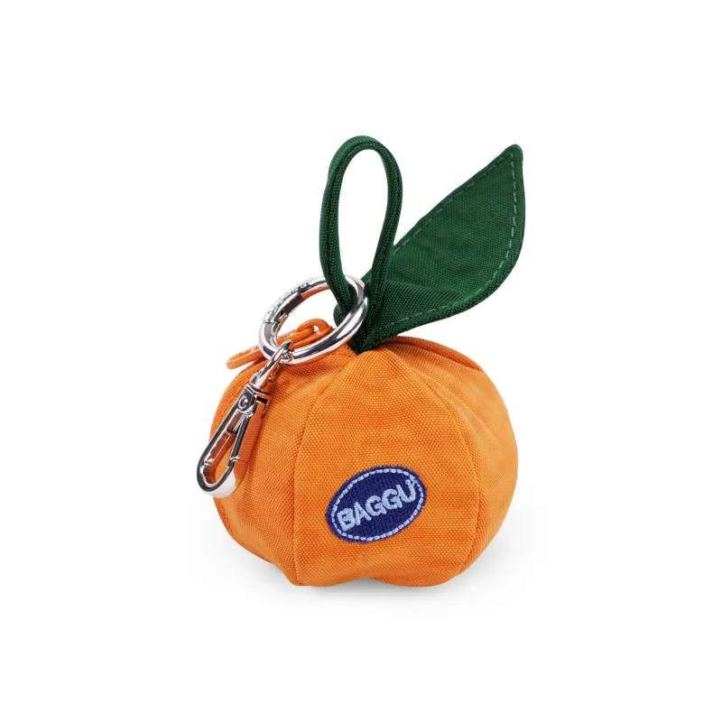 Baggu Mandarin Orange Recycled Nylon Bag Charm made by Moma