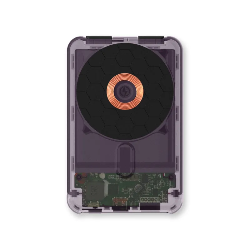 5-in-1 MagSafe Power Bank - Transparent Purple made by Moma