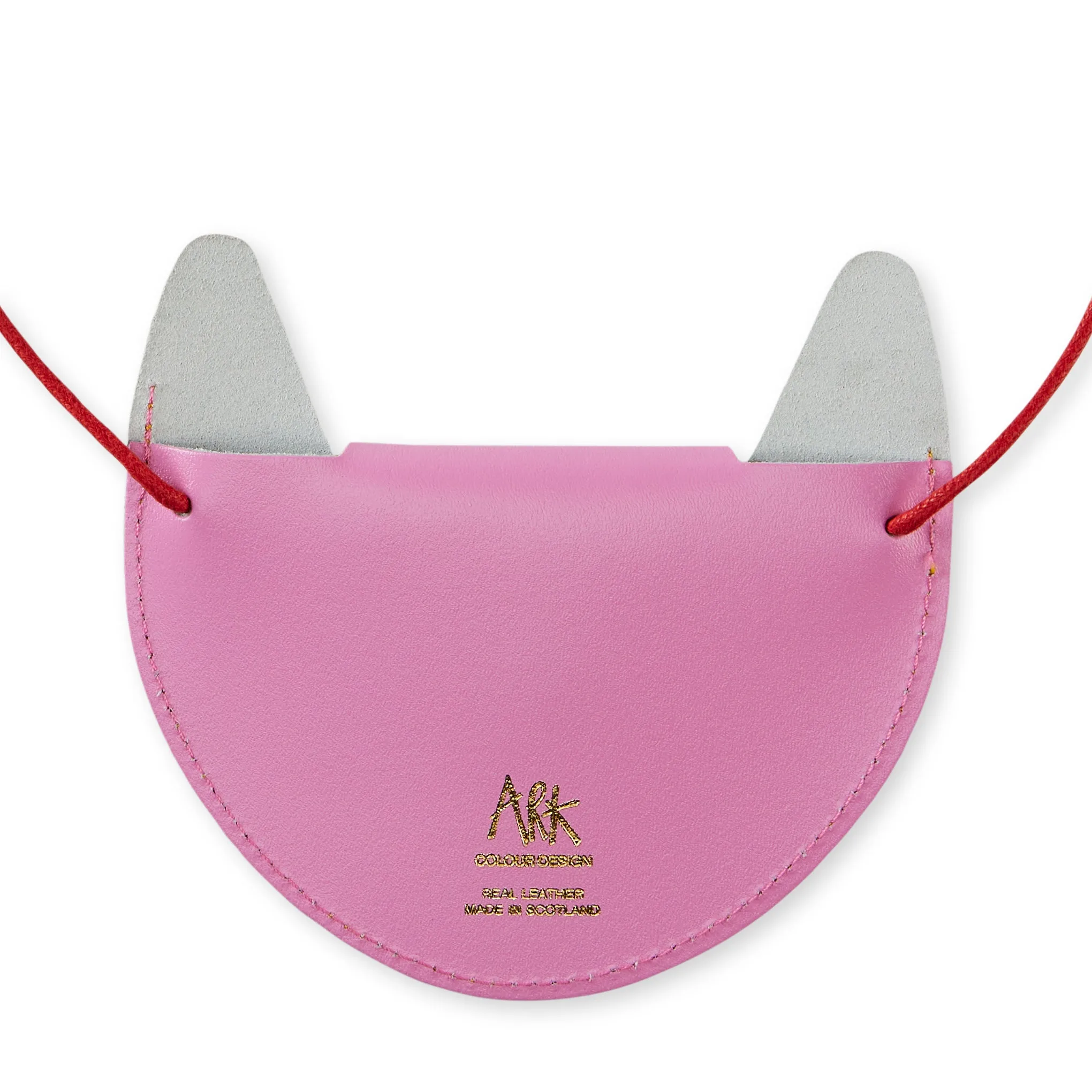 Leather Cat Pocket Purse - Yellow/ Pink sold by Moma product image thumbnail 4