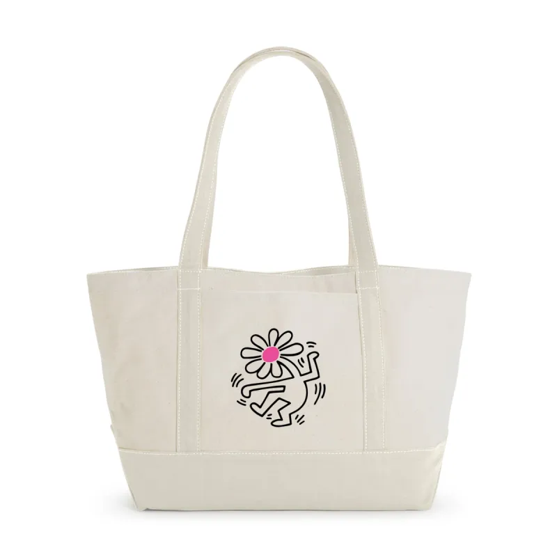 Keith Haring Baggu Flower Small Heavyweight Recycled Canvas Tote sold by Moma