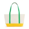MoMA Baggu Heavyweight Canvas Tote - Green/ Yellow sold by Moma