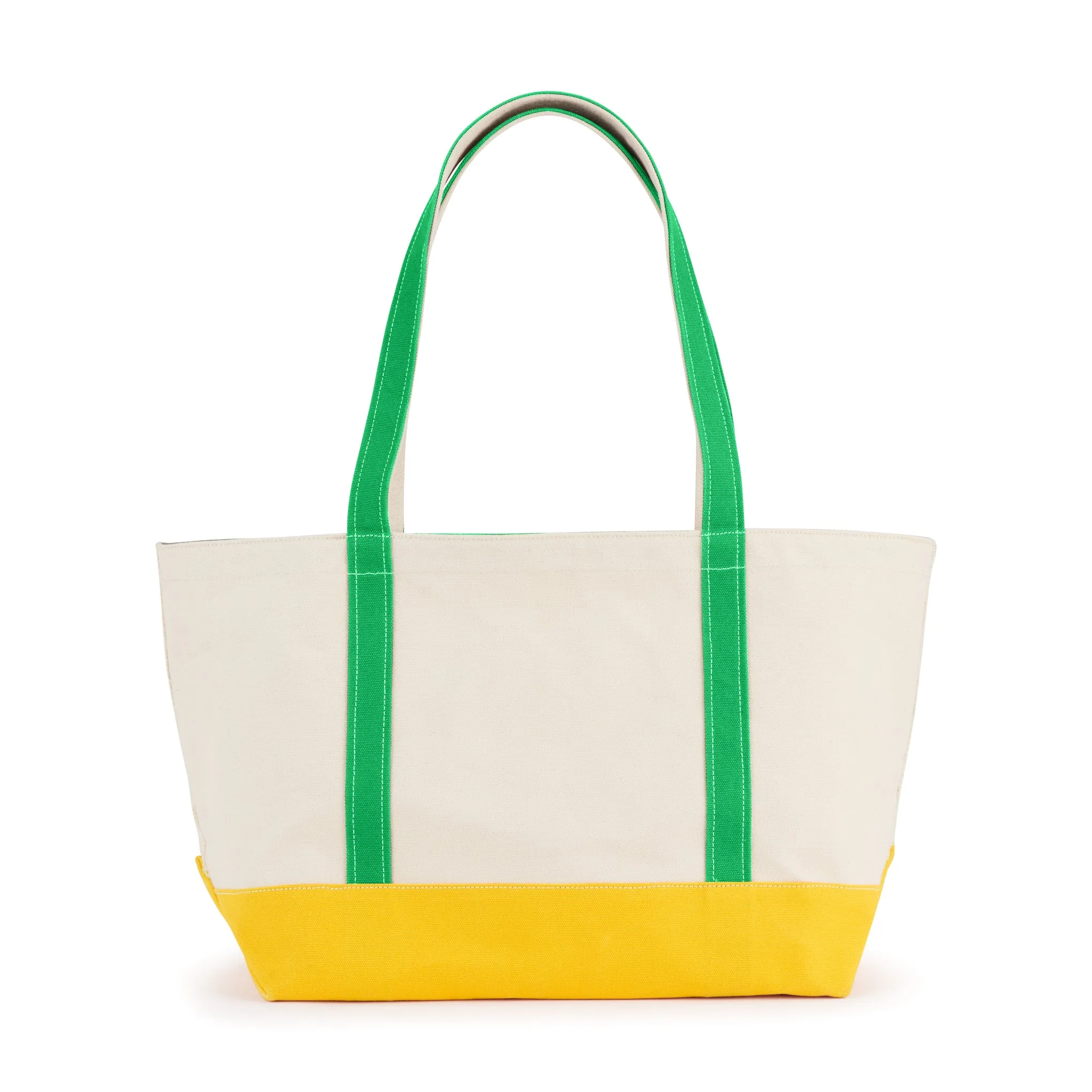 MoMA Baggu Heavyweight Canvas Tote - Green/ Yellow sold by Moma product image thumbnail 4