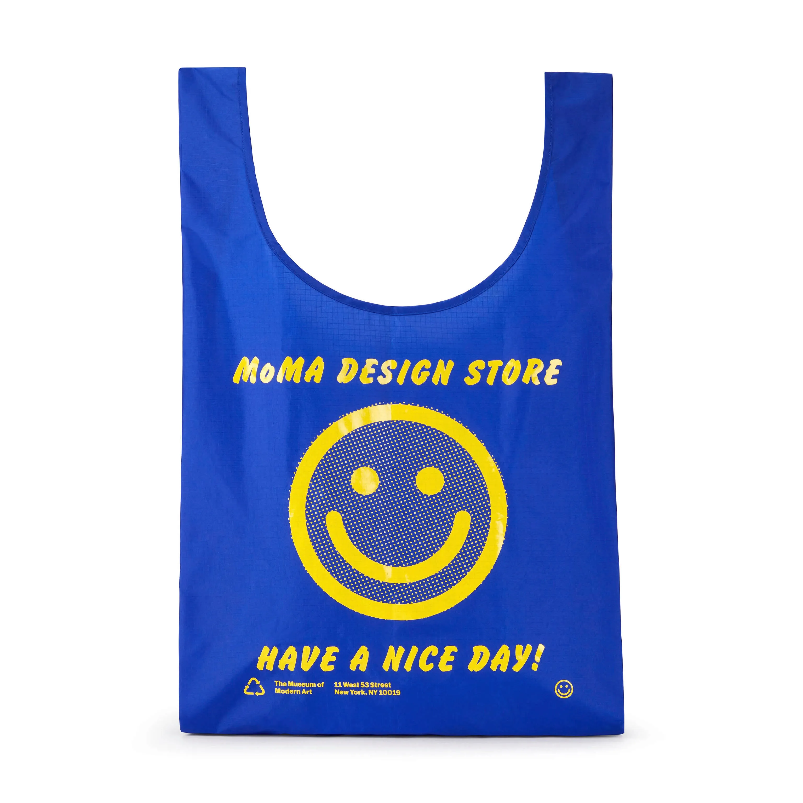 MoMA Baggu Recycled Nylon Tote Bag - Blue sold by Moma