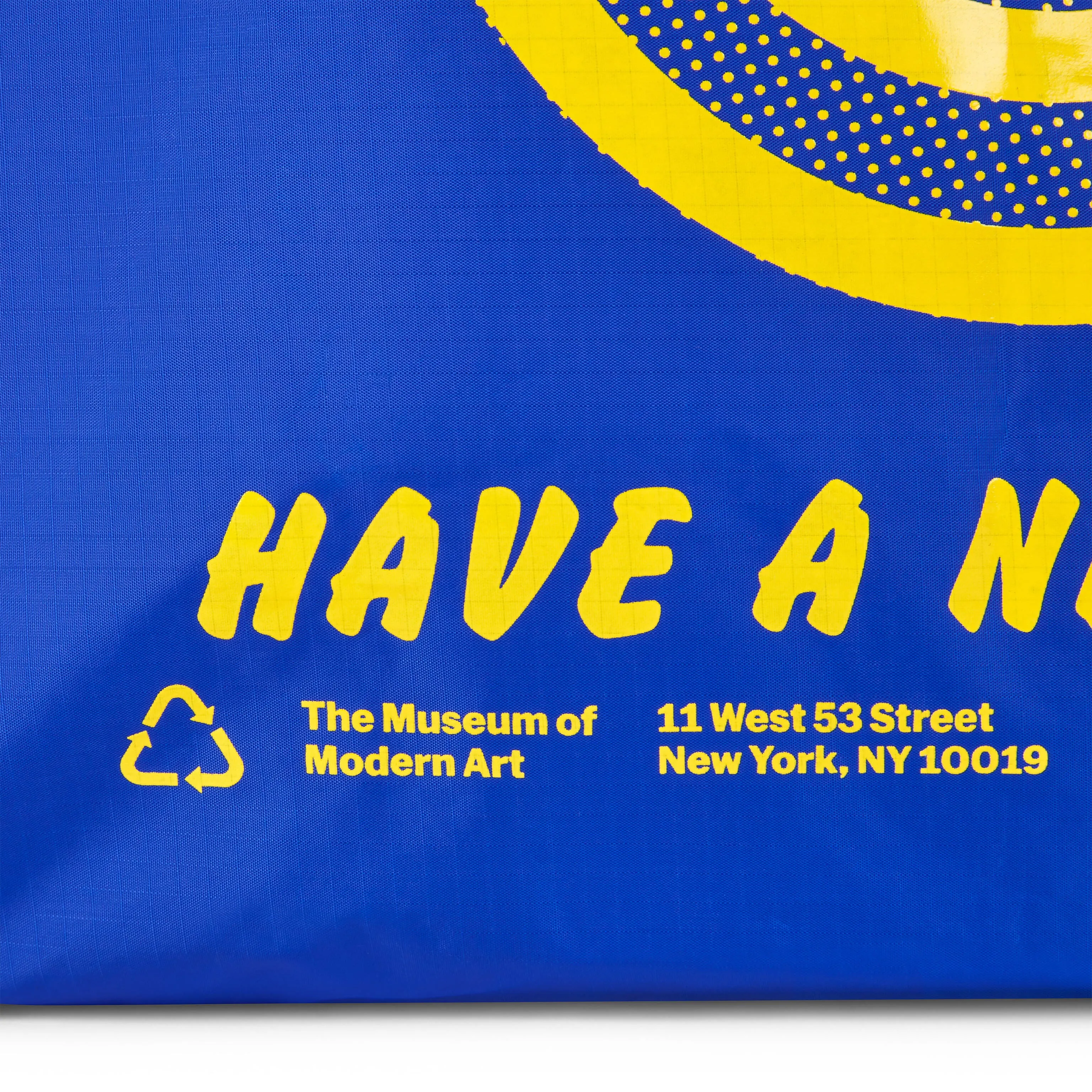 MoMA Baggu Recycled Nylon Tote Bag - Blue sold by Moma product image thumbnail 4