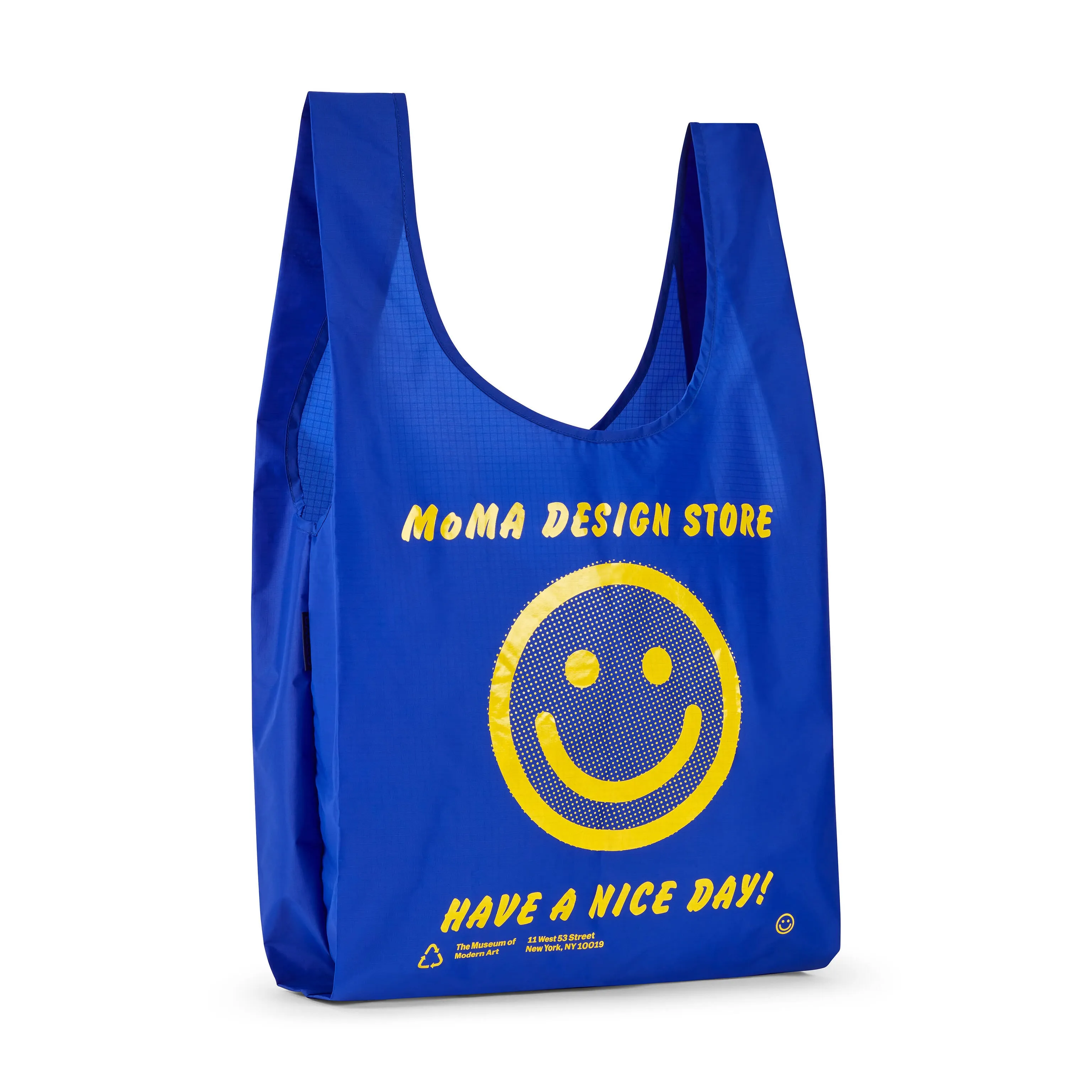 MoMA Baggu Recycled Nylon Tote Bag - Blue sold by Moma product image thumbnail 3