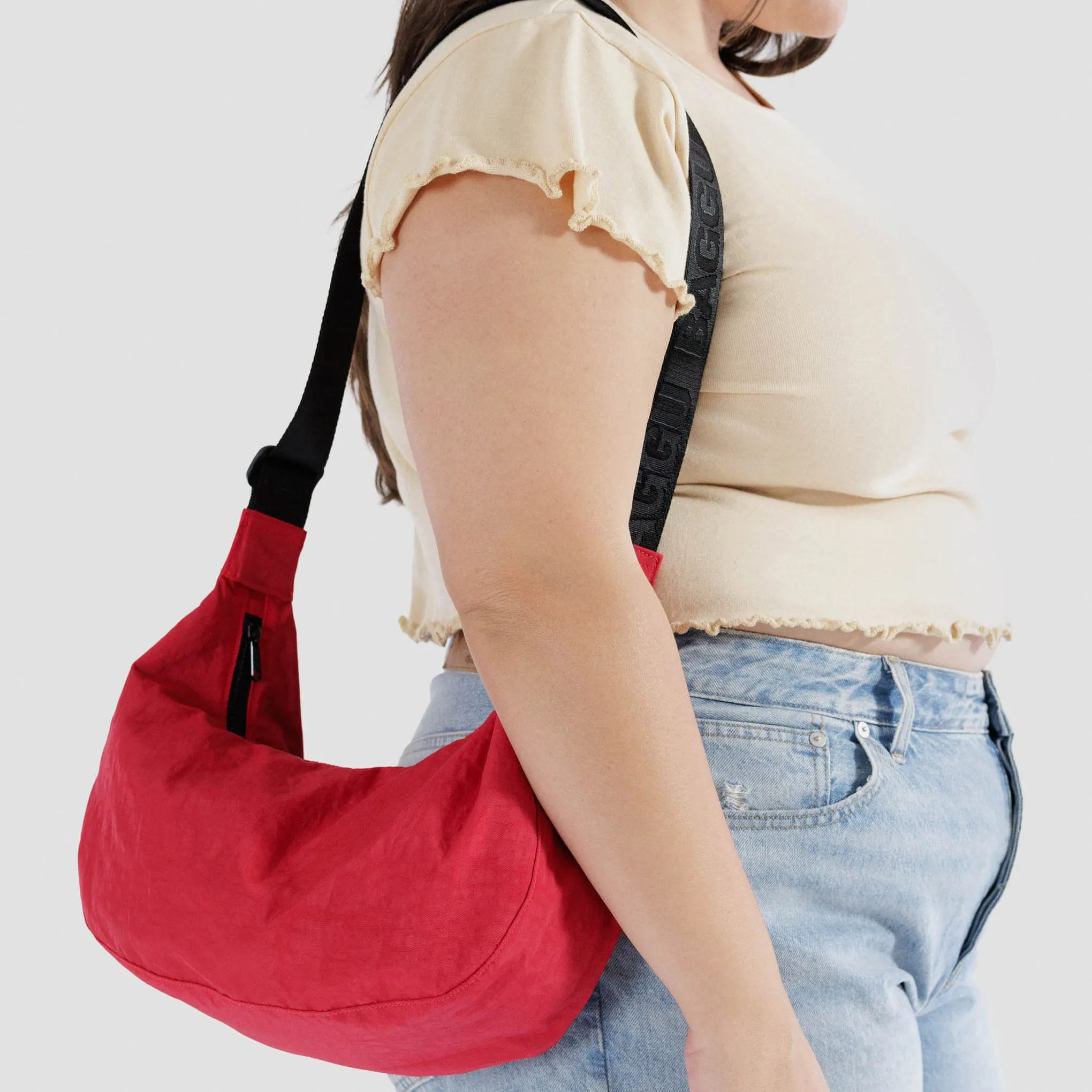 Baggu Recycled Nylon Crescent Bag - Candy Apple sold by Moma product image thumbnail 2