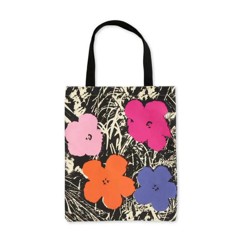 Andy Warhol Cotton Canvas Tote Bag - Pink Flowers sold by Moma