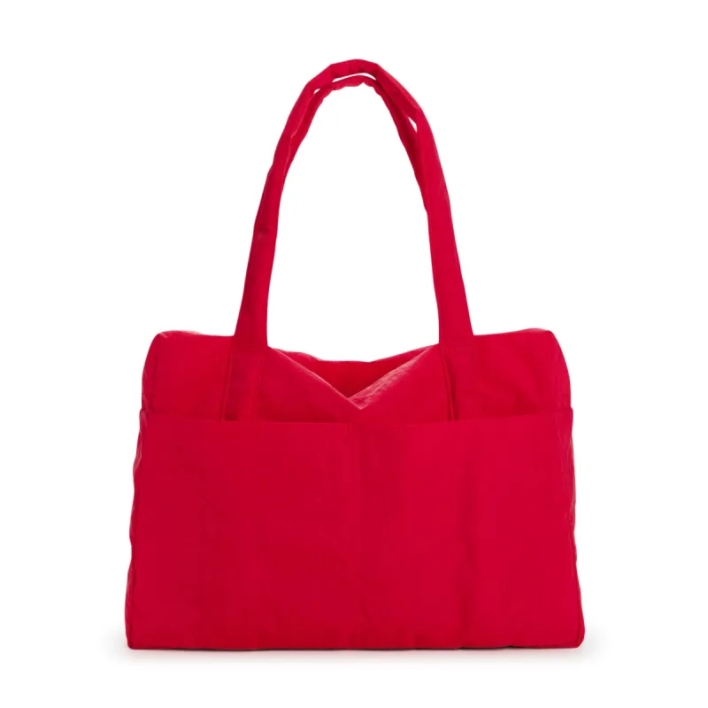 Baggu Recycled Nylon Cloud Carry-On Bag - Candy Apple sold by Moma