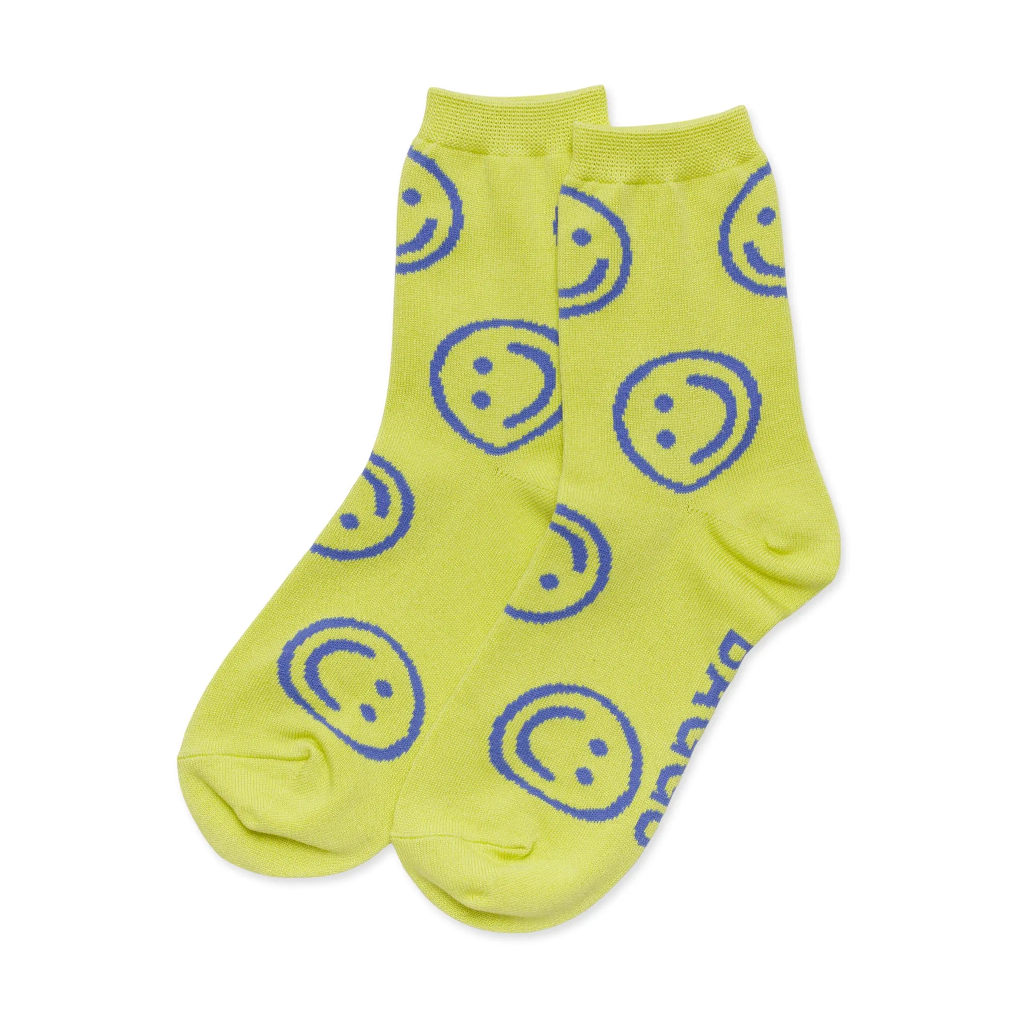 Baggu Crew Socks - Citron Happy sold by Moma