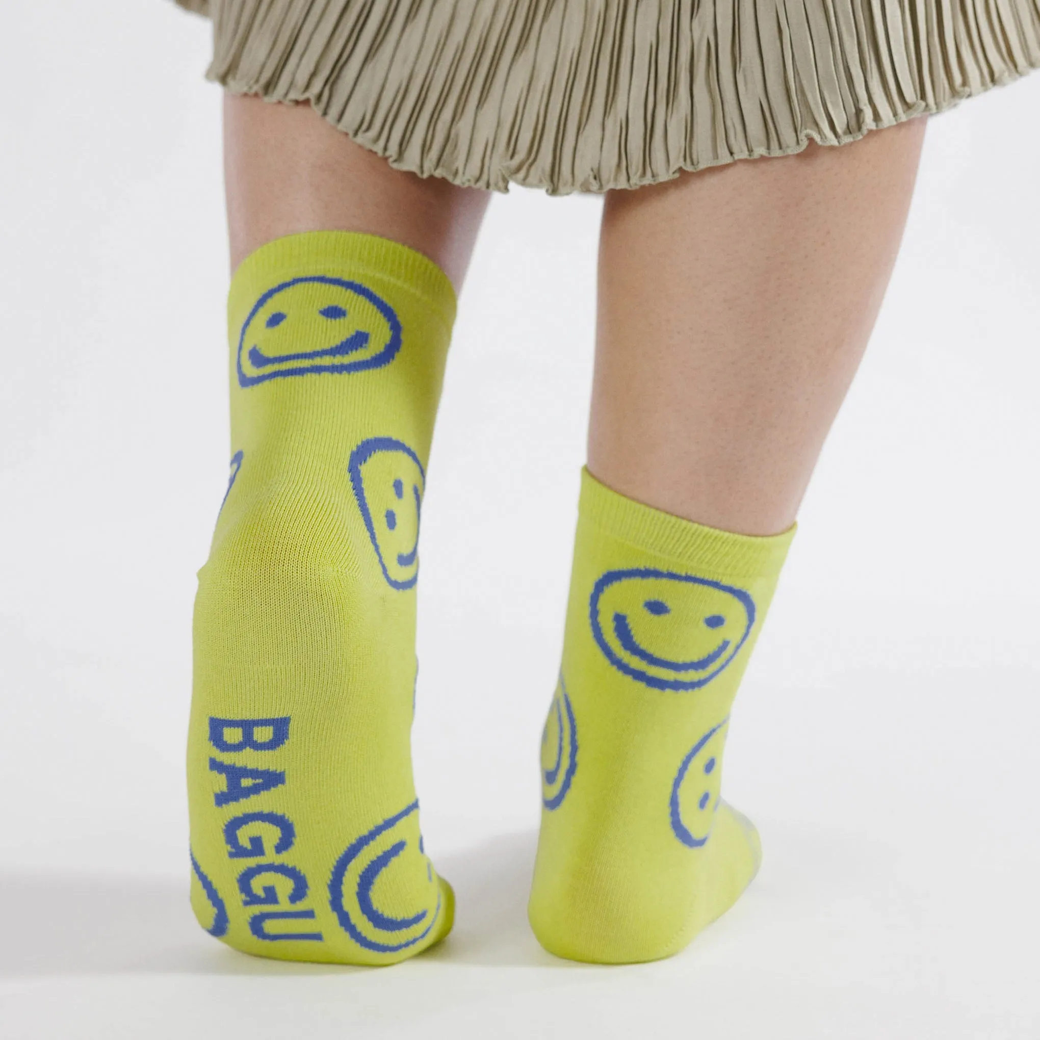 Baggu Crew Socks - Citron Happy sold by Moma product image thumbnail 3