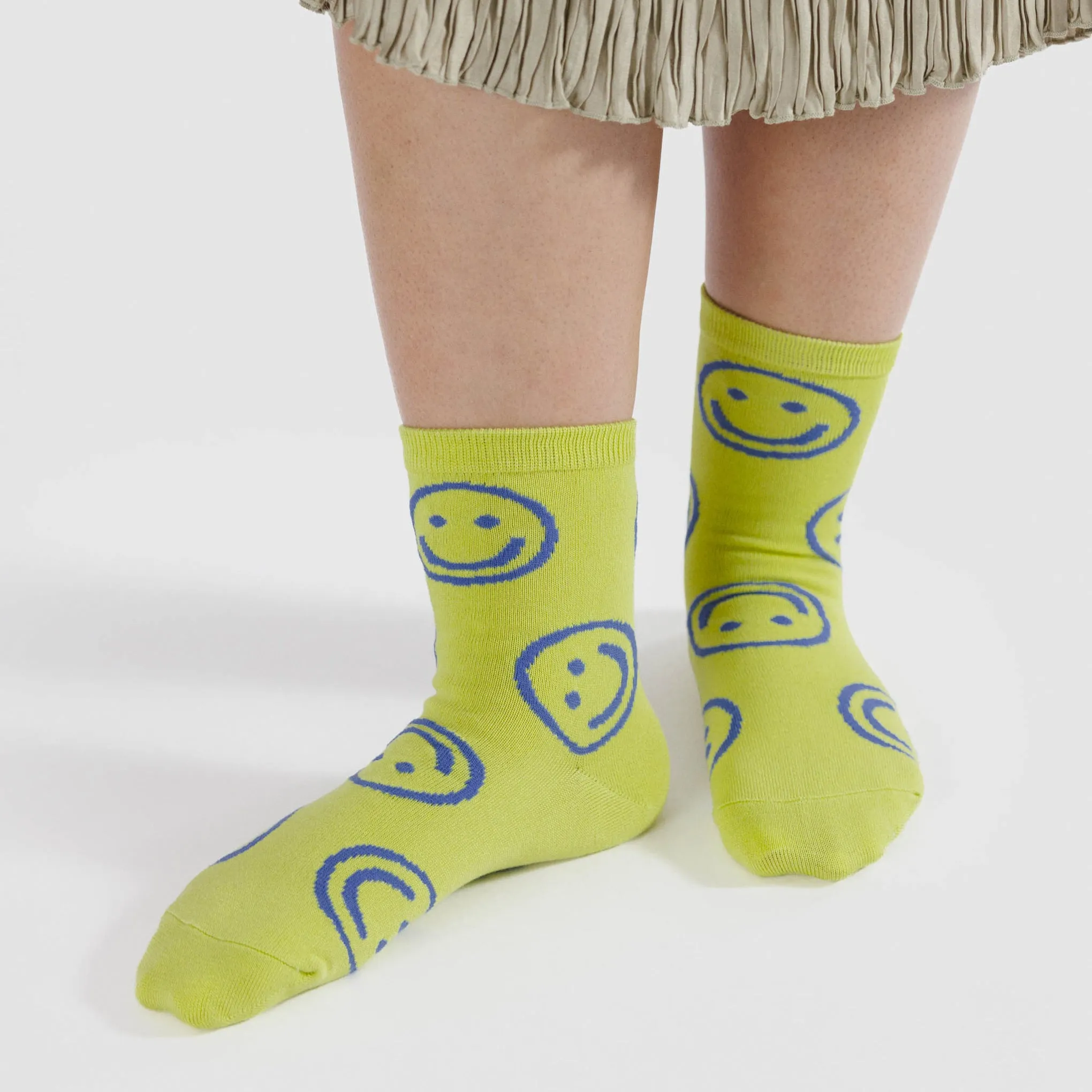 Baggu Crew Socks - Citron Happy sold by Moma product image thumbnail 2