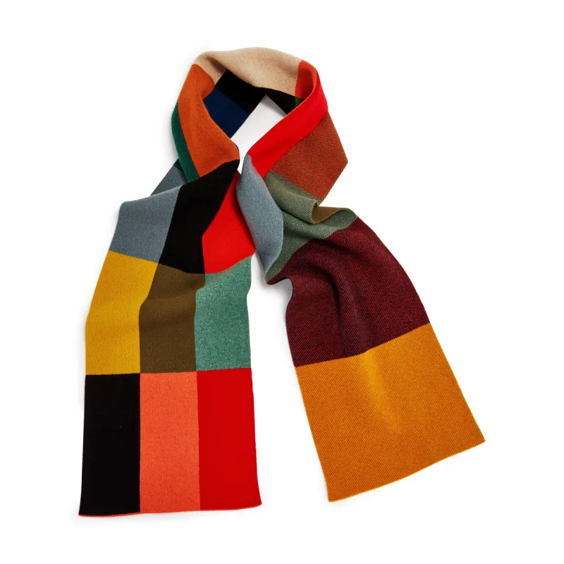 Jo Gordon Multicolor Check Wool Scarf sold by Moma
